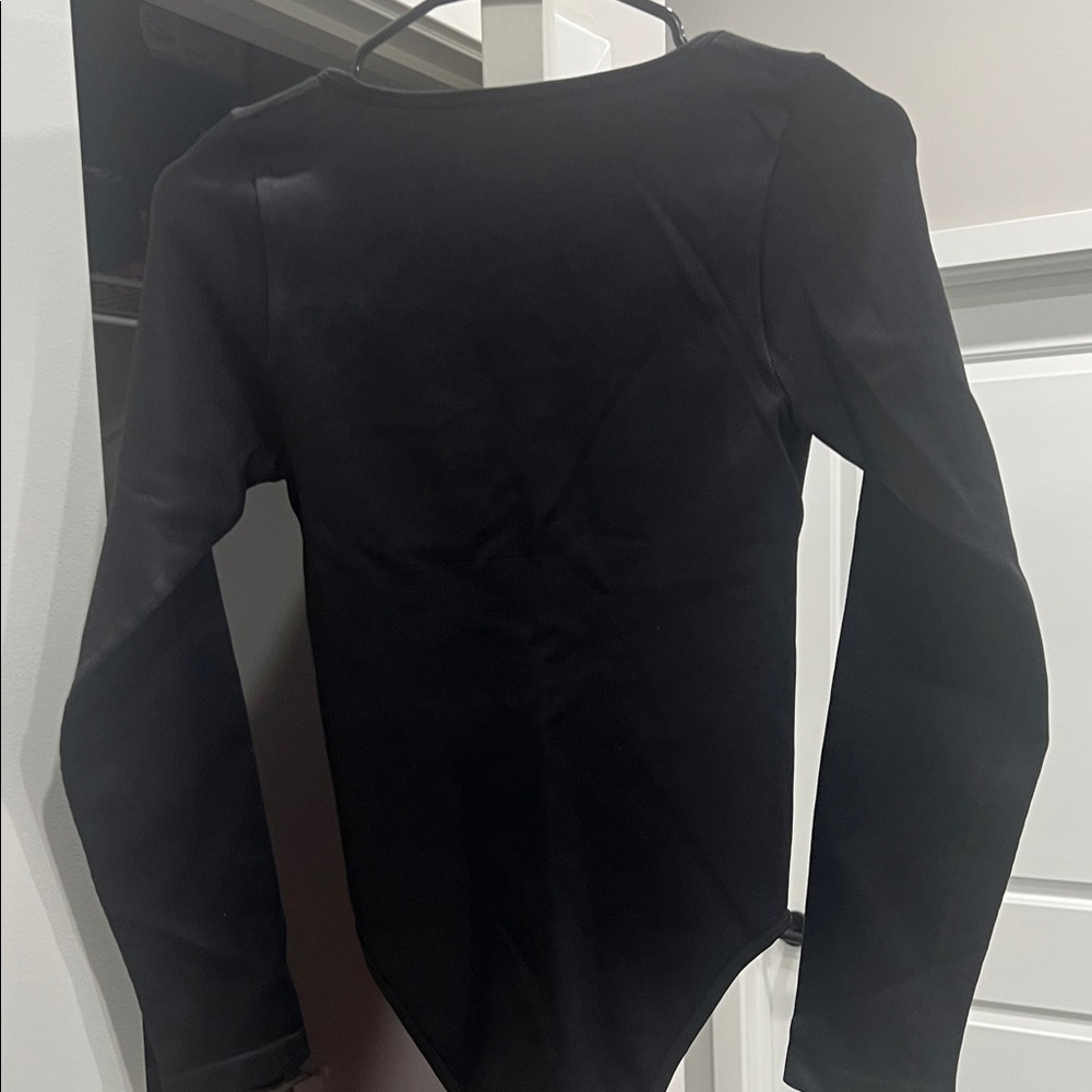 Black Long Sleeve Bodysuit - Picture 3 of 3